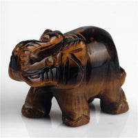 Thumbnail for NATURAL STONE CARVED ELEPHANT REIKI CRYSTAL