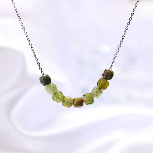 Lucky 'DIVINE 9' Beaded Natural Stones Necklace