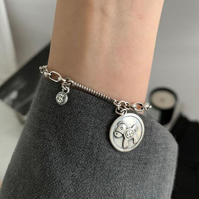 Thai Silver WIND HORSE 'PROSPERITY' Bracelet