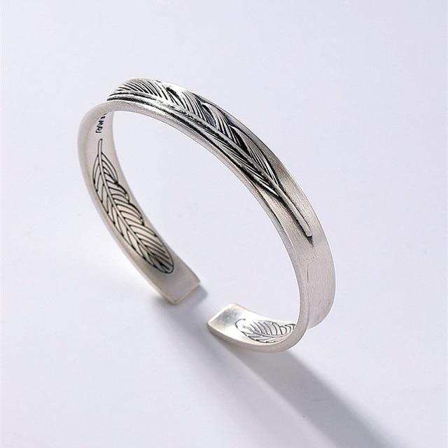 THAI SILVER Feather 'PROSPERITY' Bangle