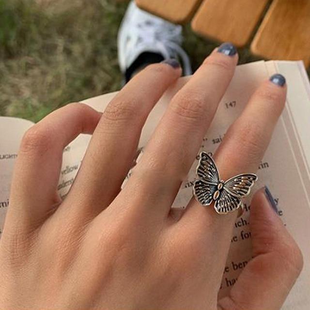 THAI SILVER Elegant Butterfly 'COURAGE' Ring/s