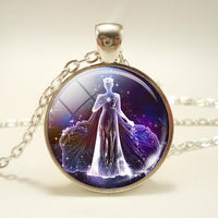 Thumbnail for 12 Constellation  Glass Dome Pendant Necklace