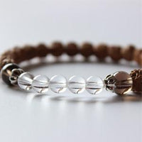 Thumbnail for Rudraksha With Crystal Beads Stretch Bracelet