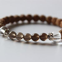 Thumbnail for Rudraksha With Crystal Beads Stretch Bracelet