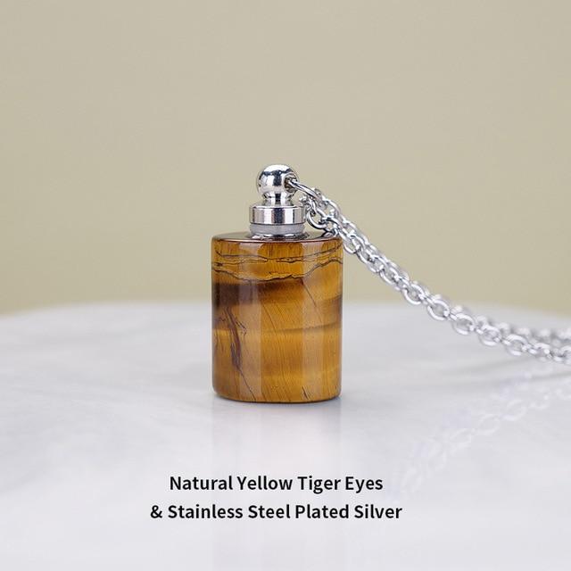 Comforting Essential Oil Natural Stone Perfume Necklace - 5 Stone Choices