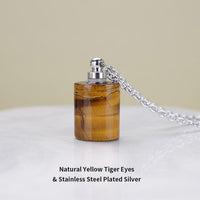 Thumbnail for Comforting Essential Oil Natural Stone Perfume Necklace - 5 Stone Choices