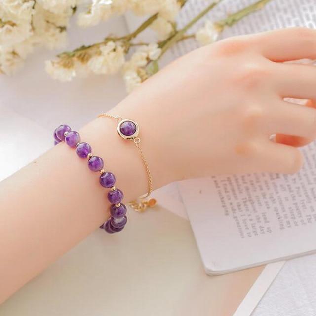 Stainless Steel & High Quality 8mm Natural Gemstone 2 pc Bracelet Set