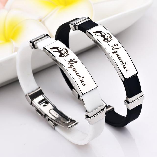 Stylish 12 Constellations Stainless Steel Bracelets