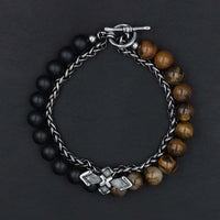 Thumbnail for Stainless Steel & Natural Stone Cross Bracelet