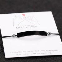 Thumbnail for Personalized Rope & Stainless Steel 'MAKE A WISH'  Bracelet