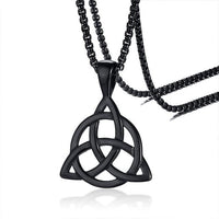 Thumbnail for Men's Stainless Steel Viking TRIQUETRA KNOT Necklace