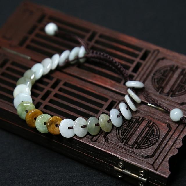 Burmese JADEITE HEALTH-GIVING  Lucky Red Rope Bracelet