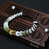 Thumbnail for Burmese JADEITE HEALTH-GIVING  Lucky Red Rope Bracelet