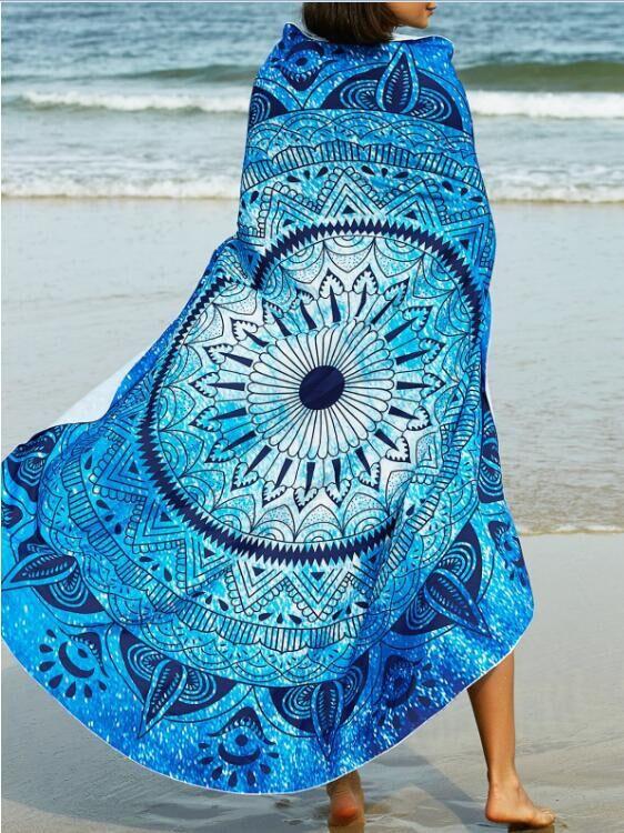 Turquoise Blue Mandala Blanket