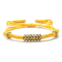 Thumbnail for Ethnic Tibetan Copper WEALTH Cylinder Rope Bracelet