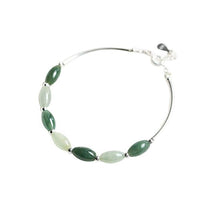 Thumbnail for Sterling Silver & Natural Burmese Jadeite HEALING Bracelet