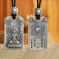 Thumbnail for Ethnic Thai Silver Intricate Buddha & Animal Zodiac Pendant Necklace