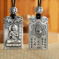 Thumbnail for Ethnic Thai Silver Intricate Buddha & Animal Zodiac Pendant Necklace