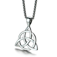 Thumbnail for Men's Stainless Steel Viking TRIQUETRA KNOT Necklace