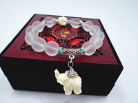 Thumbnail for Crystal Elephant Matte Stone Bead Bracelet