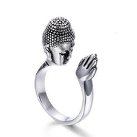 Thumbnail for Stainless Steel Unisex Anjali Mudra Buddha Ring