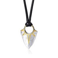 Thumbnail for Men's Titanium Steel Native American Styled ARROW HEAD  Rope Necklace