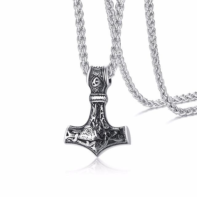 Men's Stainless Steel Viking RUNES Necklace