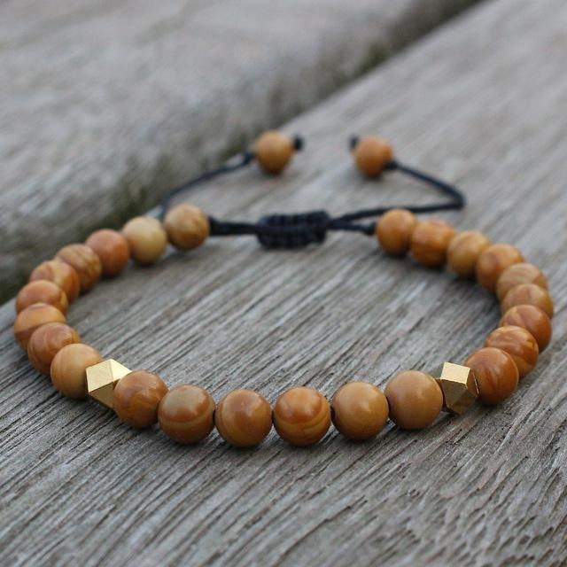 Men's 6mm Natural Stone ENERGY  Bracelets-12 Different Stone choices.