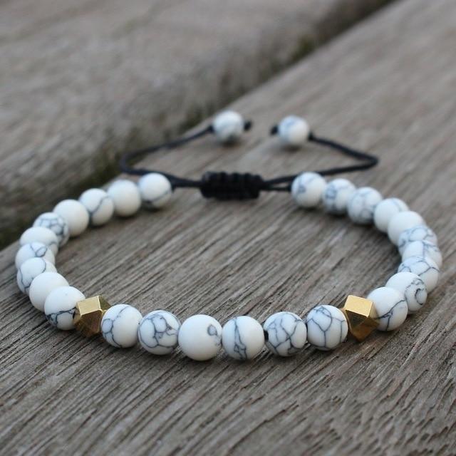 Men's 6mm Natural Stone ENERGY  Bracelets-12 Different Stone choices.