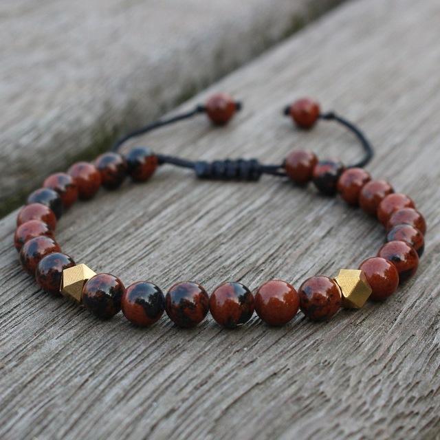 Men's 6mm Natural Stone ENERGY  Bracelets-12 Different Stone choices.