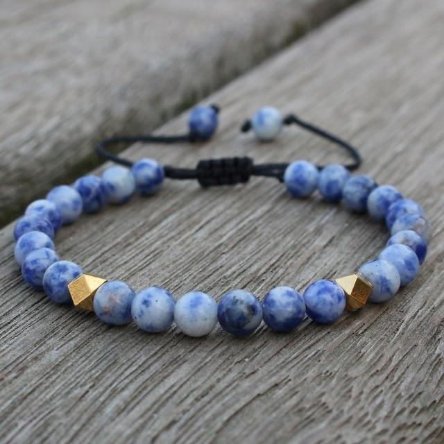 Men's 6mm Natural Stone ENERGY  Bracelets-12 Different Stone choices.