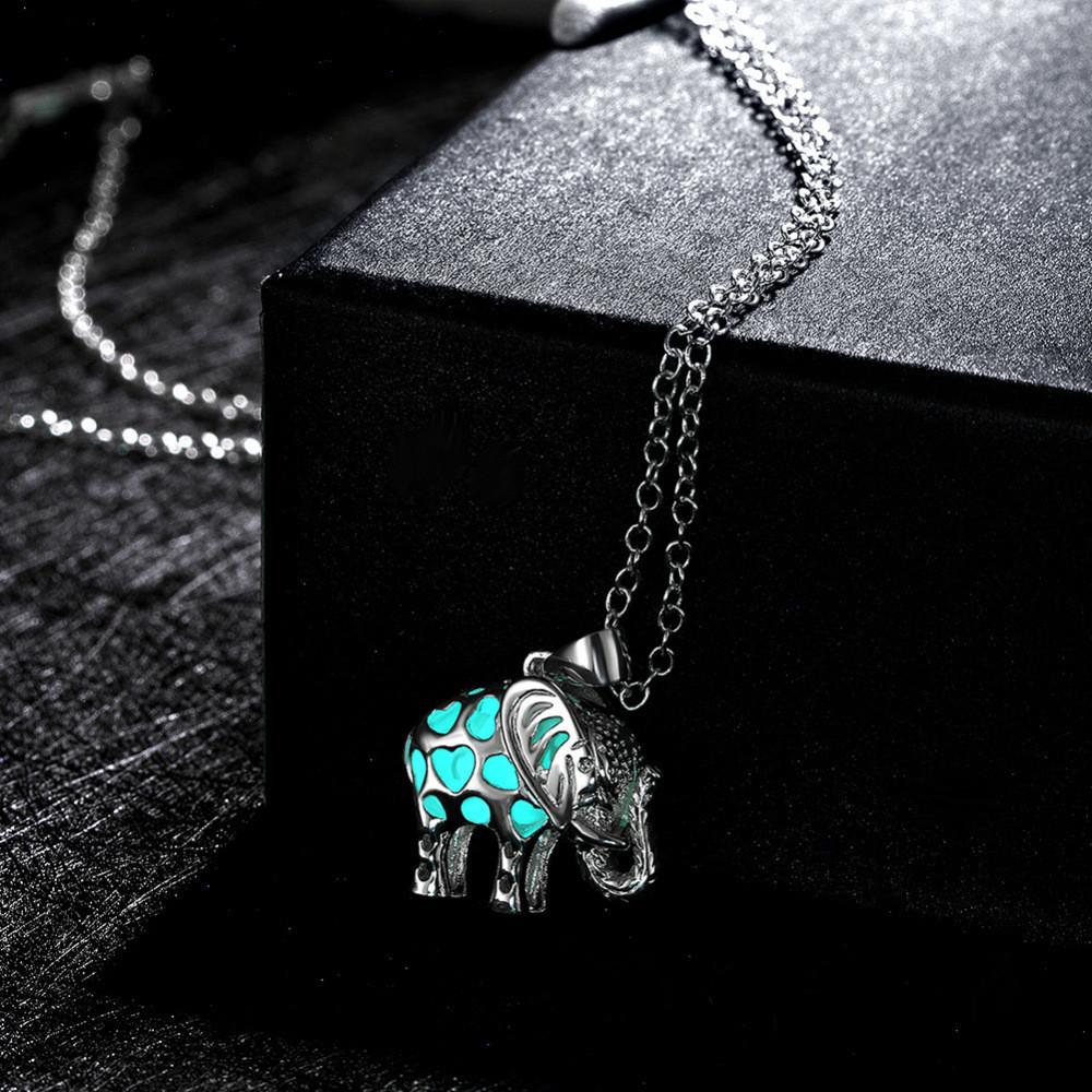 Glow Elephant  Necklace