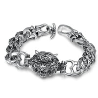 Thumbnail for Ethnic Thai Silver Men's 'Royal Bengal' Tiger Bracelet