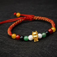 Thumbnail for 2021 - Year of the OX ZODIAC Red & Gold Rope Bracelet