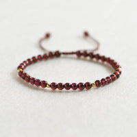 Thumbnail for Weave Red String Garnet Bracelet for Career Success