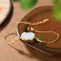 Thumbnail for White Jade Pixiu Lucky Bracelet