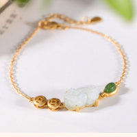 Thumbnail for White Jade Pixiu Lucky Bracelet