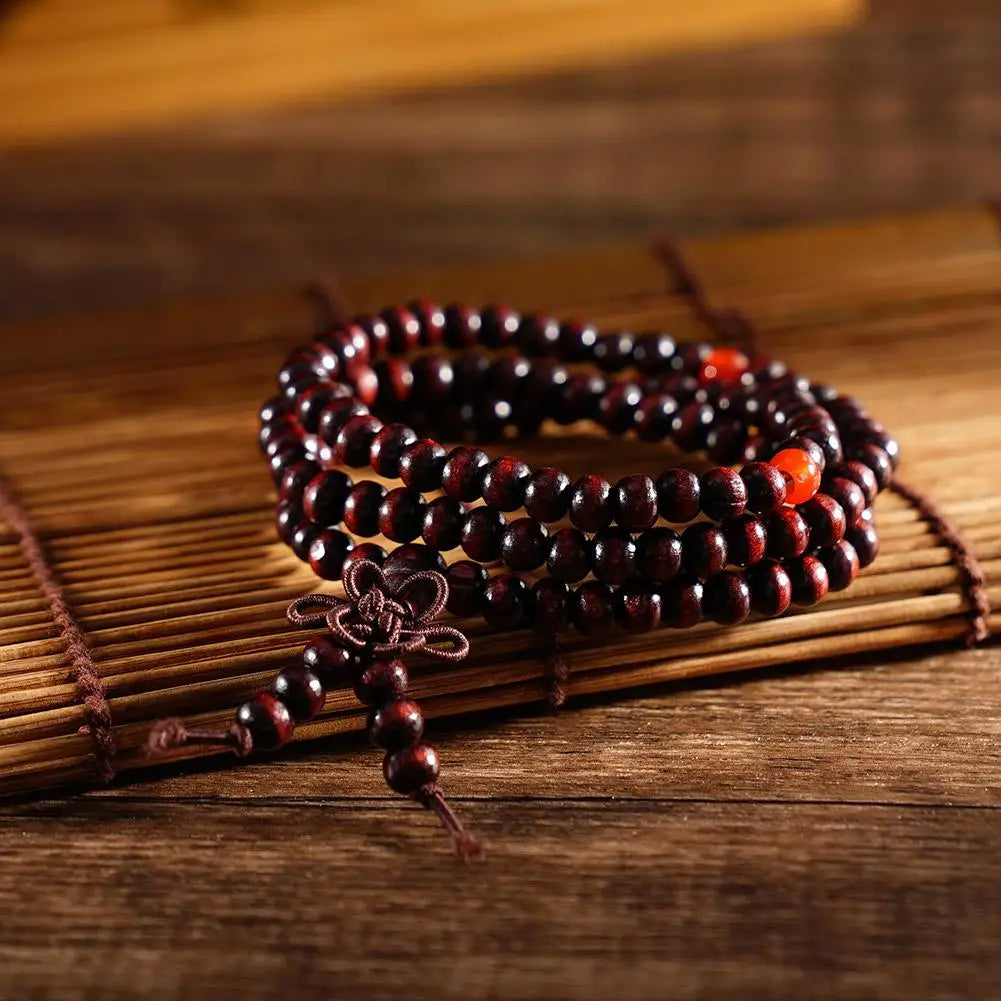 Balance and Harmony Natural Wood 108 Bead Mala YourSoulPlace