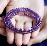 Thumbnail for Natural Brazilian AMETHYST  & CHAROITE SOOTHING, & CALMING  Multi layer Bracelet