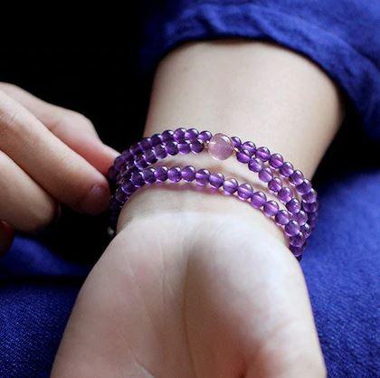 Natural Brazilian AMETHYST  & CHAROITE SOOTHING, & CALMING  Multi layer Bracelet