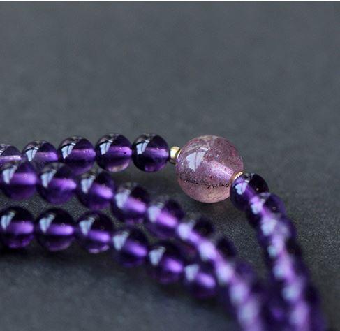 Natural Brazilian AMETHYST  & CHAROITE SOOTHING, & CALMING  Multi layer Bracelet