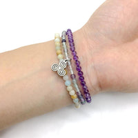 Thumbnail for CALMNESS & LIGHT-Amethyst ,Amazonite & Fluorite- 3/pc  