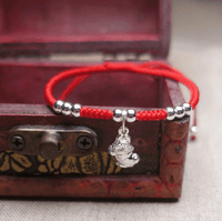 Thumbnail for Sterling Silver PI XIU & Red Rope LUCK ATTRACTION Bracelet