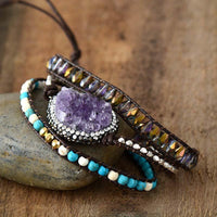 Thumbnail for Mystical Lepidolite Crystal Wrap Bracelets-Your Soul Place