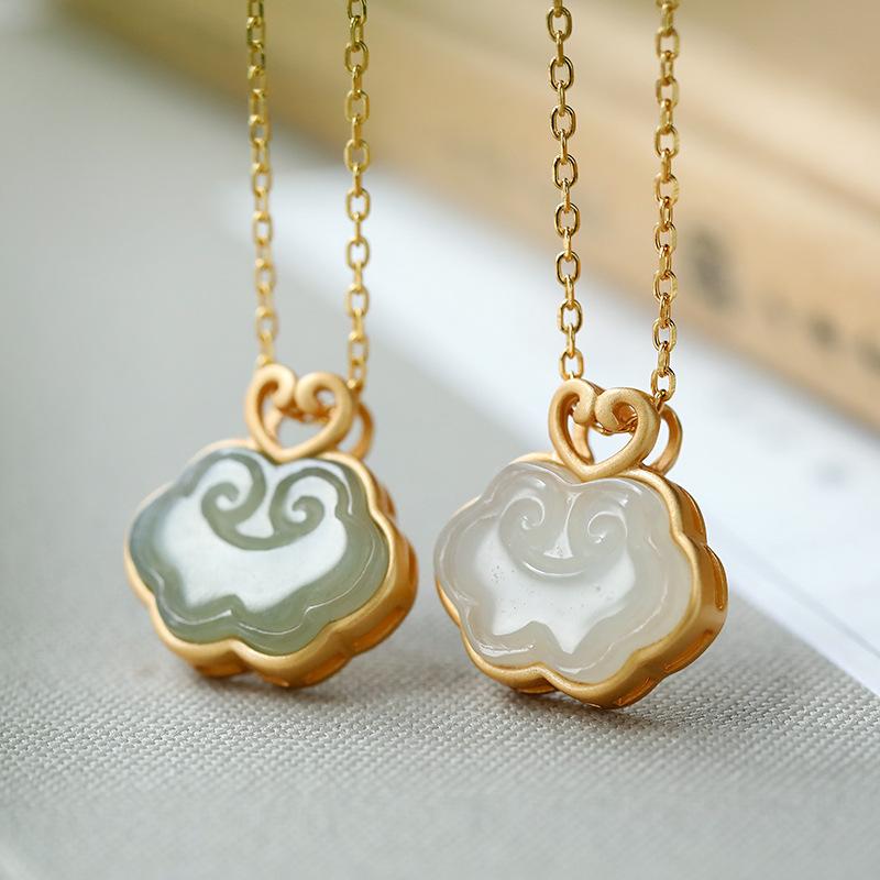 Natural Jade Charm Necklace-Your Soul Place