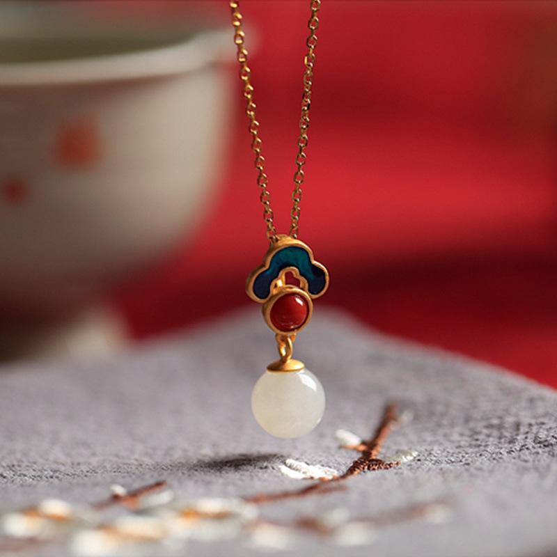 White Jade Charm Necklace-Your Soul Place
