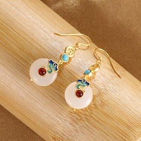 Thumbnail for Feng Shui Coins Wealth Jade Earrings-Your Soul Place