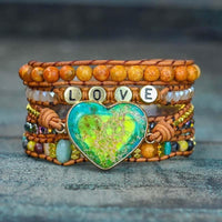 Thumbnail for You Are Loved Jasper Wrap Bracelet-Your Soul Place