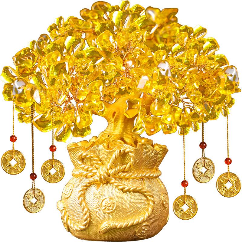 FENG SHUI CITRINE MONEY TREE WEALTH ORNAMENTS-Your Soul Place