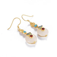 Thumbnail for Feng Shui Coins Wealth Jade Earrings-Your Soul Place